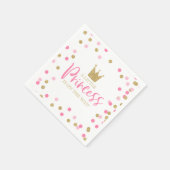 Princess Baby Dusche Party Napkin Pink und Gold Serviette (Ecke)