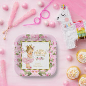 Princess Baby Dusche Pink Gold Rose Blondine Pappteller (Party)