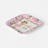 Princess Baby Dusche Pink Gold Rose Blondine Pappteller (Gewinkelt)