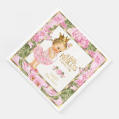 Princess Baby Dusche Pink Gold Rose Blondine Serviette (Ecke)