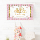 Princess Baby Dusche Pink Gold Rose Blumenstrauß Banner (Insitu)