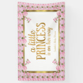 Princess Baby Dusche Pink Gold Rose Blumenstrauß Banner (Vertikal)