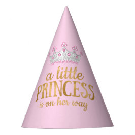 Princess Baby Dusche Pink Gold Silver Tiara Party Partyhütchen