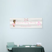 Princess Baby Dusche Rosa Weißes Ethnisch Banner (Messeveranstaltung)