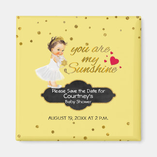 Princess Baby Dusche Save the Date | Mein Sonnensc Magnet