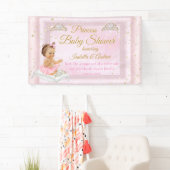 Princess Baby Dusche Tiara Pink Banner (Insitu)