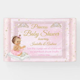 Princess Baby Dusche Tiara Pink Banner