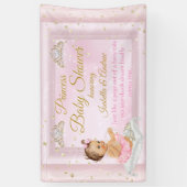 Princess Baby Dusche Tiara Pink Banner (Vertikal)
