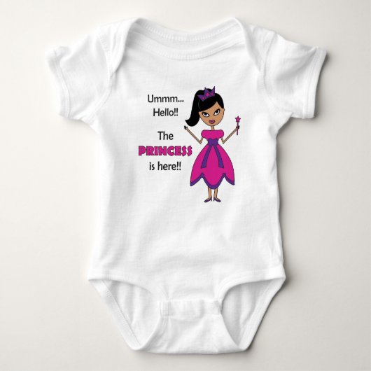 Princess Baby Jersey Bodysuit - Mädchen 4 Baby Strampler (Vorderseite)