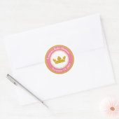 Princess Baby Shower bevorzugt Sticker Pink Girl (Umschlag)