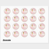 Princess Baby Shower Classic Round Sticker (Blatt)