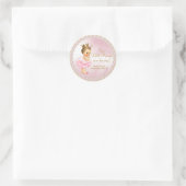 Princess Baby Shower Classic Round Sticker (Tasche)