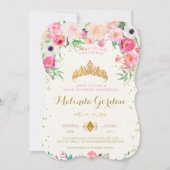 Princess Baby Shower Einladung (Vorderseite)