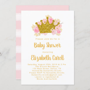 Princess Baby Shower Einladung, Baby Girl Dusche Einladung