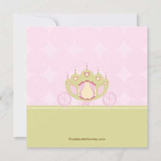 Princess Baby Shower Einladung Hübsche Beförderung (Rückseite)