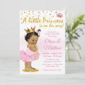 Princess Baby Shower Einladung, kleine Prinzessin Einladung (Stehend Vorderseite)