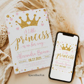 Princess Baby Shower Einladung, kleine Prinzessin Einladung