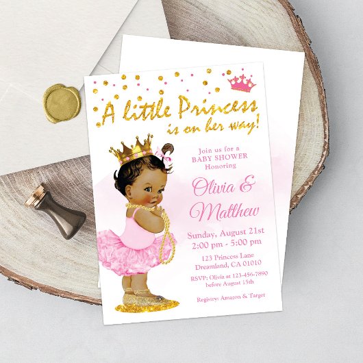 Princess Baby Shower Einladung, kleine Prinzessin Einladung