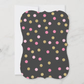 Princess Baby Shower Einladung Pink Gold Dusche (Rückseite)