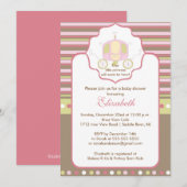 Princess Baby Shower Einladung zur Hübschen Beförd (Vorne/Hinten)