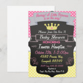 Princess Baby Shower Einladungen (Vorne/Hinten)