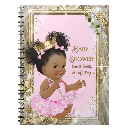 Princess Baby Shower Gift Log and Guest Book Notizblock (Vorderseite)