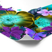 Princess Baby Shower Girl Aquamarin Blue Lila Poster (Ecke)