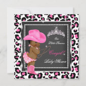 Princess Baby Shower Girl Cowgirl Ethnic Einladung (Vorderseite)