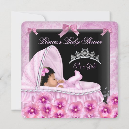Princess Baby Shower Girl Einladung (Vorderseite)