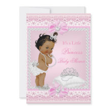 Princess Baby Shower Girl Pink Tiara Herz ethnisch