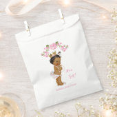 Princess Baby Shower Girl White Pink Ethnic Geschenktütchen (Ausgeschnitten)