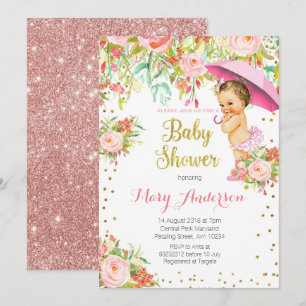 Princess Baby Shower Invite Girl Einladung