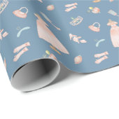 Princess Baby Showmuster Geschenkpapier (Rolleneckpunkt)