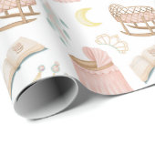 Princess Baby Showmuster Geschenkpapier (Rolleneckpunkt)