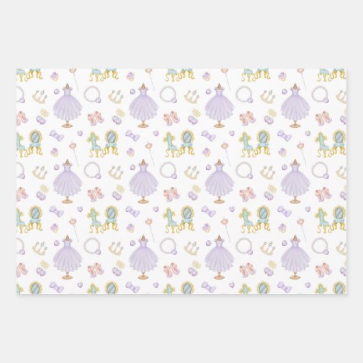 Princess Baby Showmuster Geschenkpapier Set (Vorderseite 3)