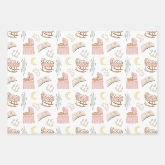 Princess Baby Showmuster Geschenkpapier Set (Vorderseite 3)