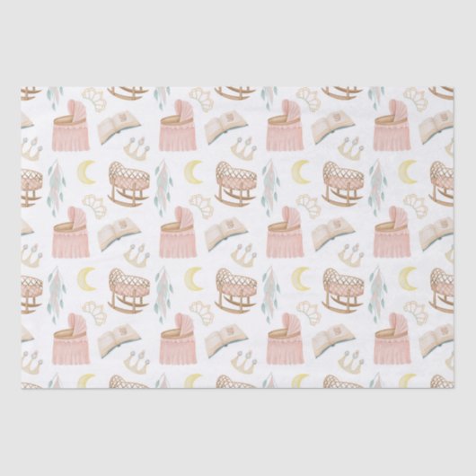 Princess Baby Showmuster Seidenpapier (Vorderseite)