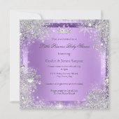 Princess Baby Showroom Lilac Wonderland Blonde Bab Einladung (Rückseite)