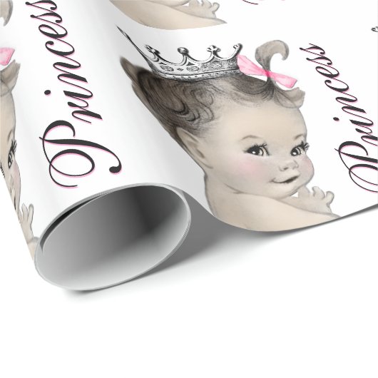 Princess Baby Showwpapier Geschenkpapier (Rolleneckpunkt)