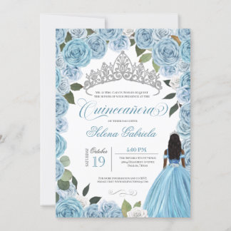 Princess Ball Blue Rose Aschenputella V2 Quinceane Einladung