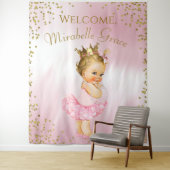 Princess Ballerina Babydusche Hintergrund Blonde Wandteppich (Beispiel)