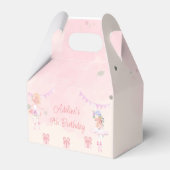 Princess Ballerina Birthday Favor Box Geschenkschachtel (Rückseite)