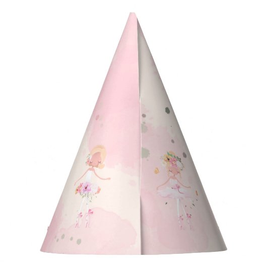 Princess Ballerina Birthday Party Hat Partyhütchen (Rückseite)