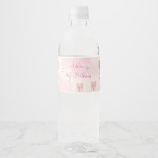 Princess Ballerina Birthday Wasserflaschenetikett