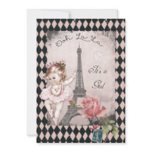 Princess Ballerina Eiffel Tower Baby Dusche