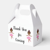 Princess Ballerina Favor Box Geschenkschachtel (Rückseite)