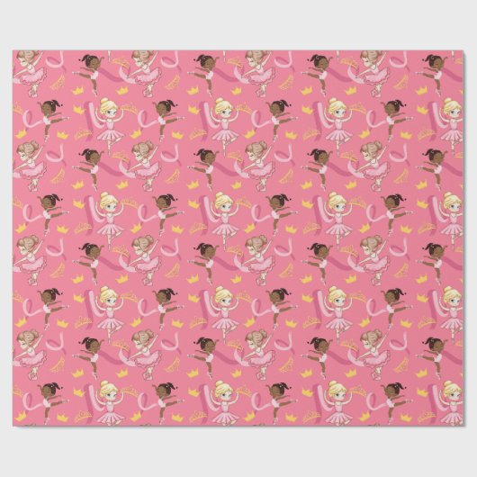 Princess Ballerina Geburtstagsgeschenkpapier Geschenkpapier (Flach)