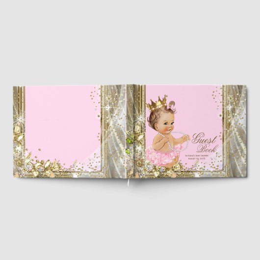 Princess Ballerina Girl Babydusche Gästebuch (Voll)