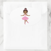 Princess Ballerina Ovaler Aufkleber (Tasche)