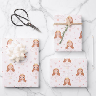 Princess ballet Wrapping Paper Flat Sheet Set of 3 Geschenkpapier Set